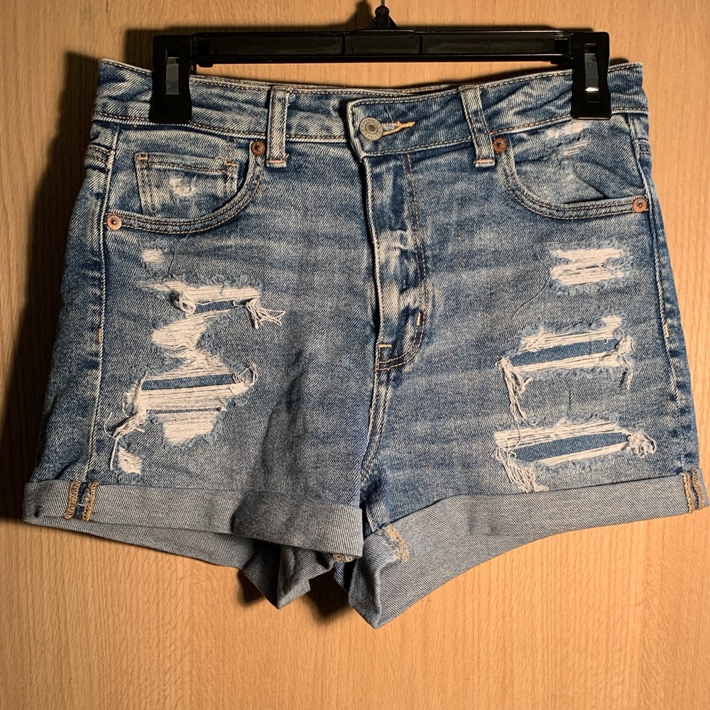 American Eagle Stretch High-Rise Mom Shorts Size 4